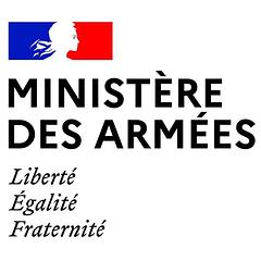 Ministère des armées. Liberté, égalité, fraternité. logo