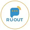 R U OUT logo