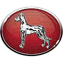 Glasvan Great Dane logo