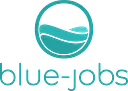 Blue-jobs recruitment logo