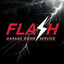 Flash garage door service logo