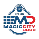 Magic city garage door logo